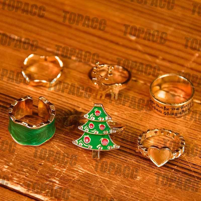 Christmas Ring Set of Six - Gifts for You 'n Me