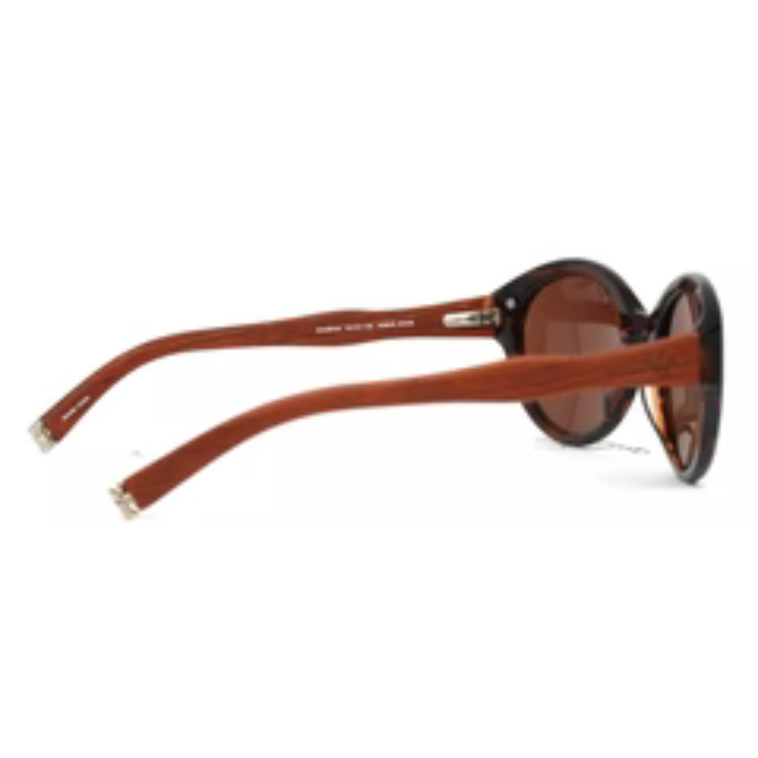 Diagram Amber Wood Womens Round Full Rim Sunglasses Snake Oil Guru