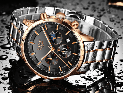 Men's Waterproof  Watch With Chronometers And Date Display Unique Design Perfect Gift