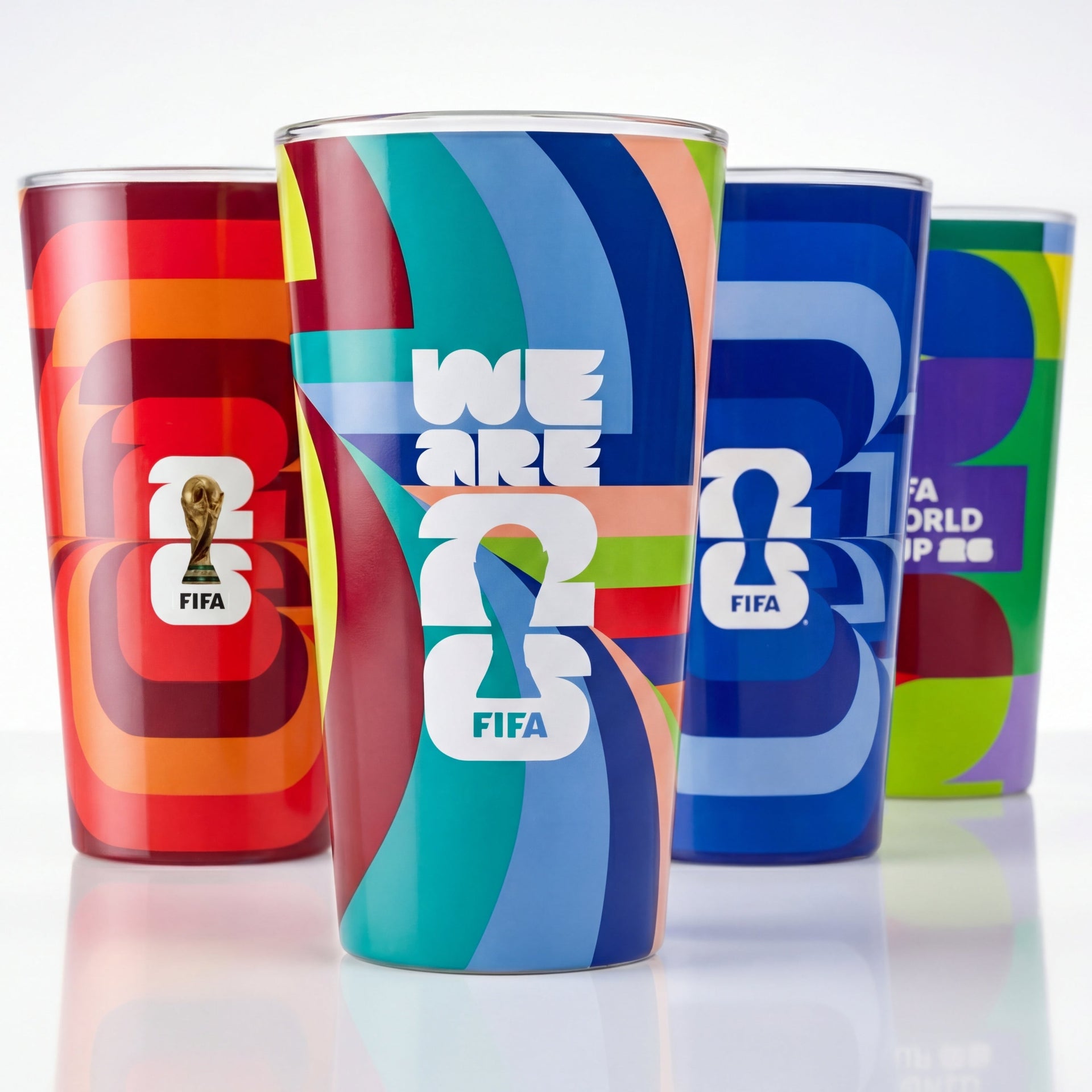 Official FIFA World Cup 2026 Edition 17 Oz Glass Tumblers
