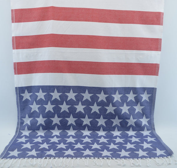 American Flag Turkish Towel
