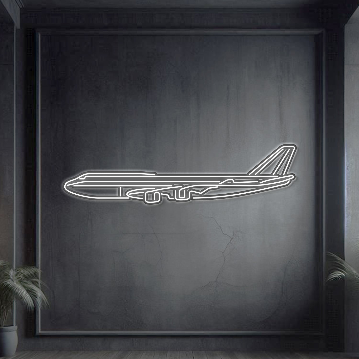 747-800 Metal Neon Aircraft Wall Art - NCN0004