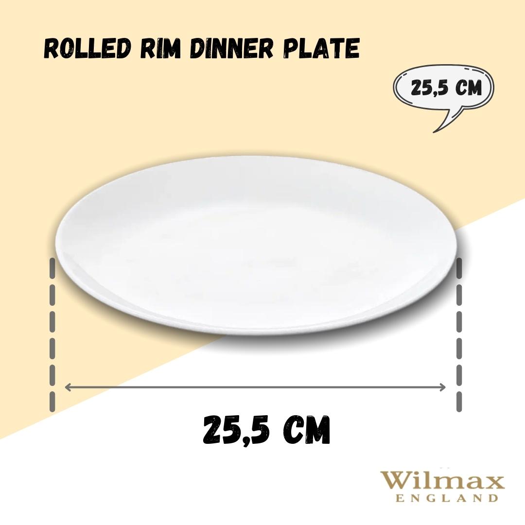 Professional Rolled Rim White Dinner Plate 10
