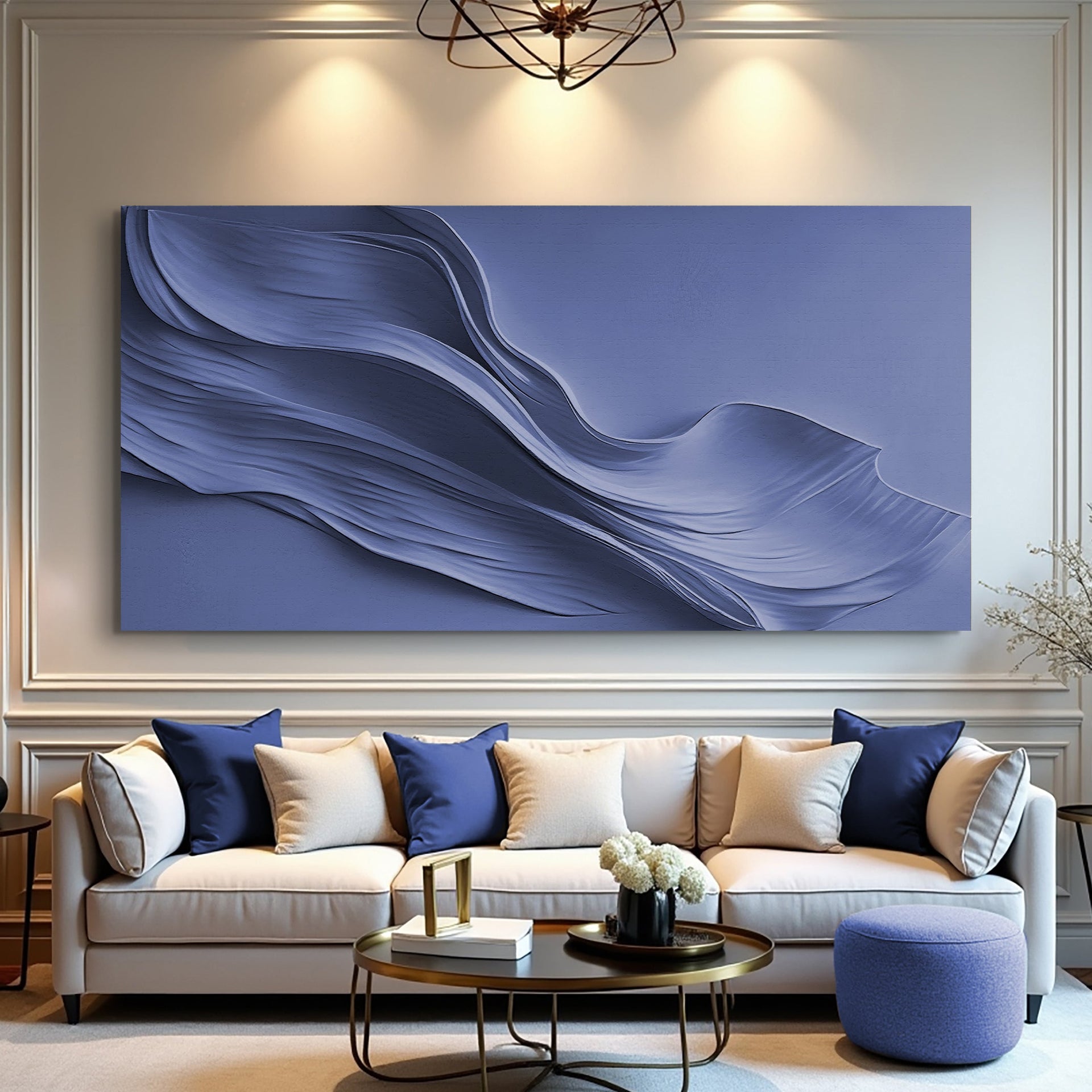 Midnight Navy Minimalist Wall Art