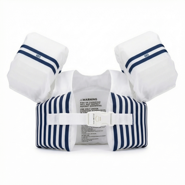 Floating Jackets with Sleeves for Pool or Beach | 1-3 Years | White & Blue