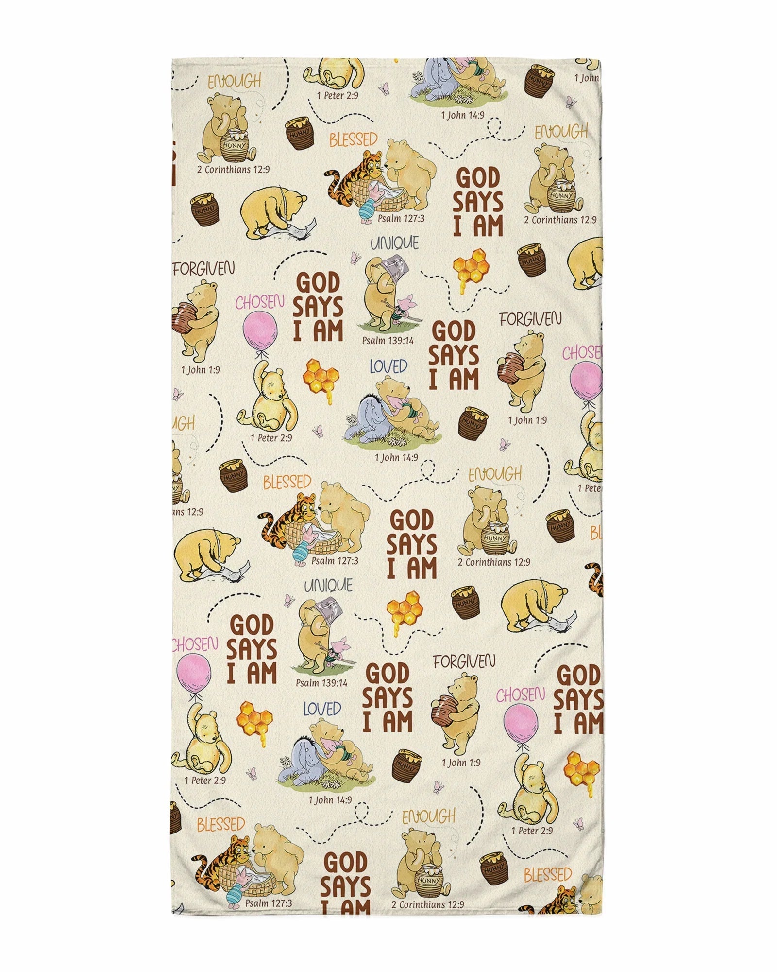God Says I Am – Little Blessings Bamboo Beach Towel