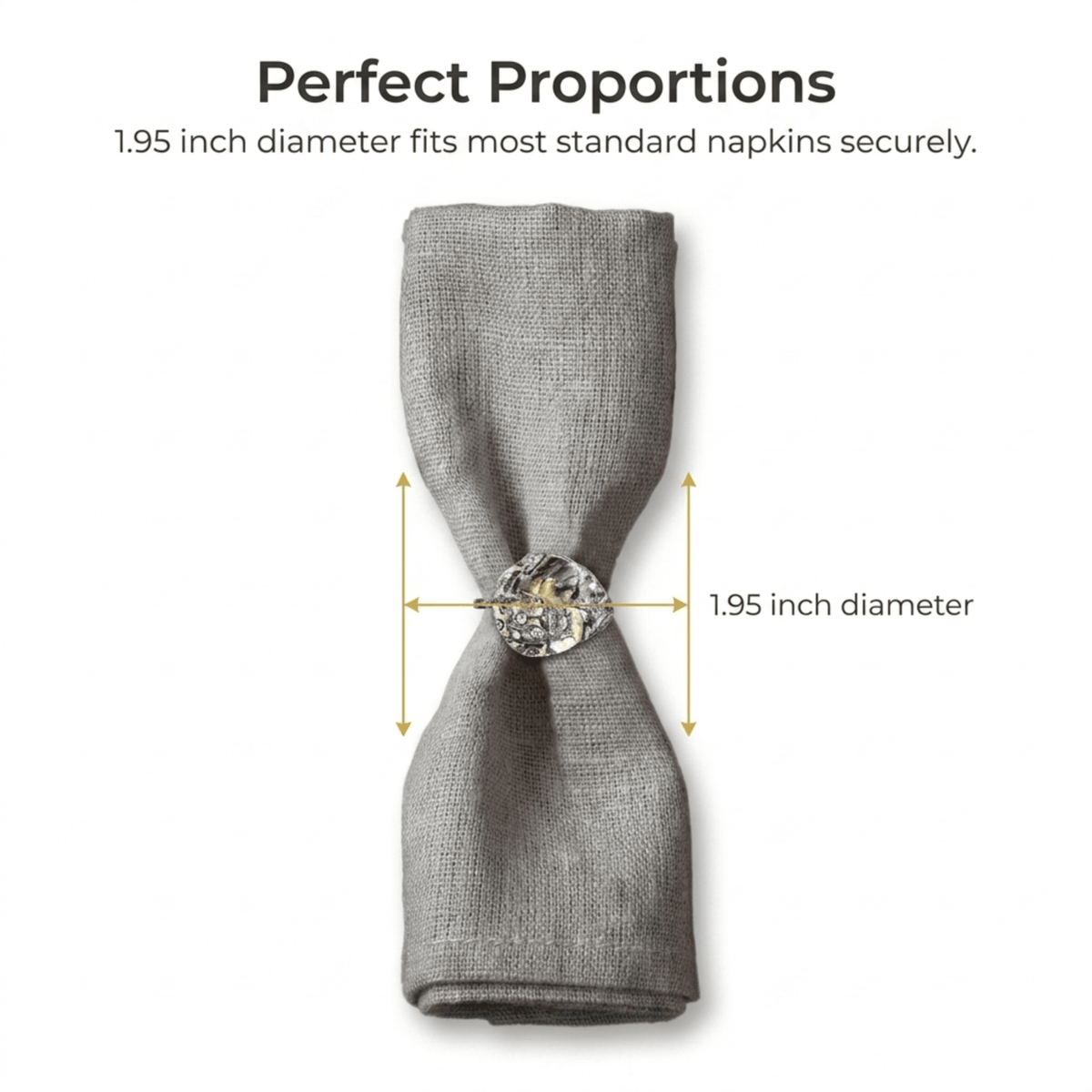 Silver Ladybug Napkin Rings – Set of 4