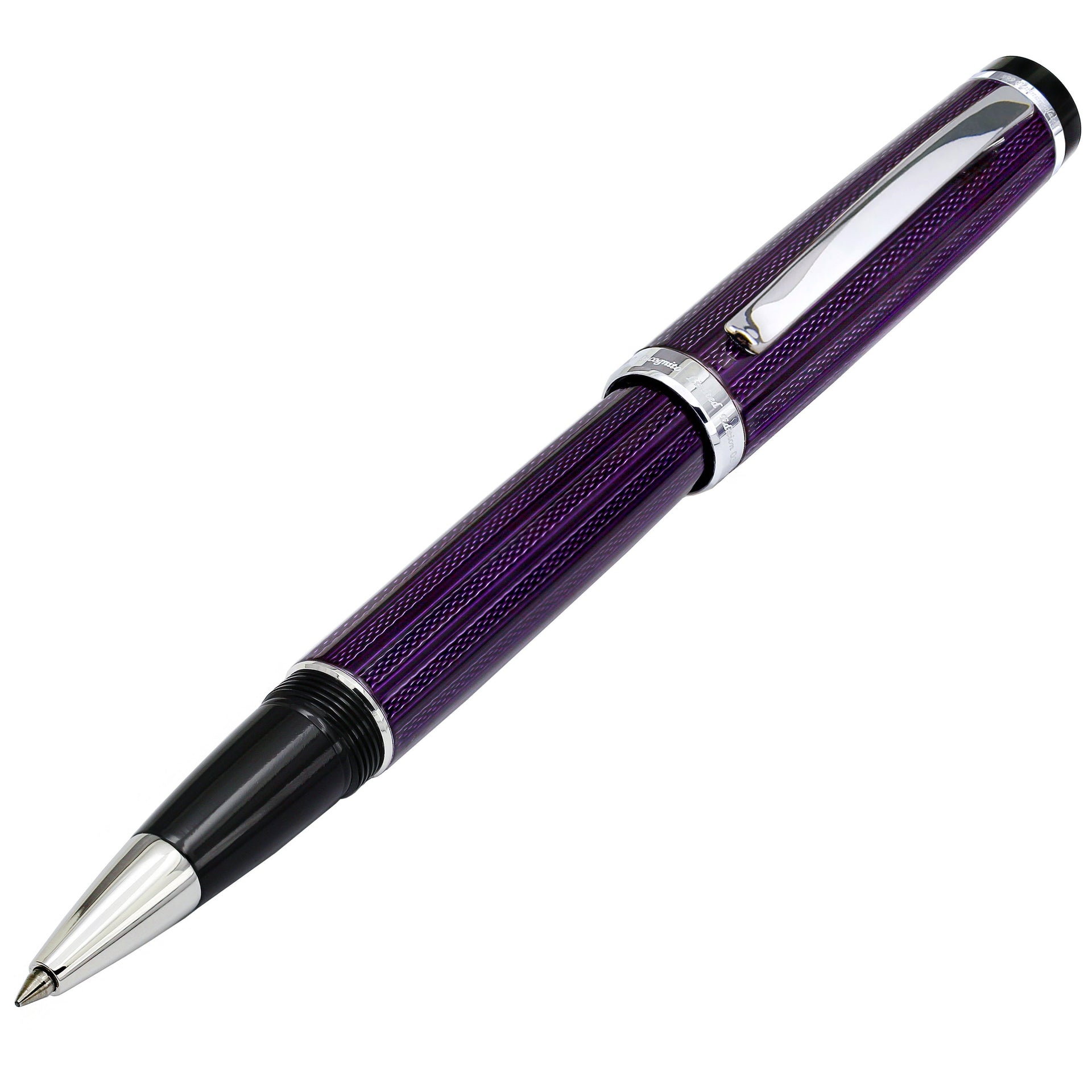 Incognito Diamond-Cut Lacquered Brass Rollerball Pen - Purple