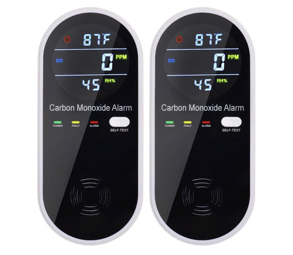 3-in-1 Carbon Monoxide Detector, Carbon Monoxide Detector Plug in Wall with Temperature & Humidity Display