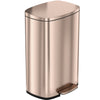 13.2 Gallon / 50 Liter Rose Gold SoftStep Rectangular Composite Step Trash Can with AbsorbX