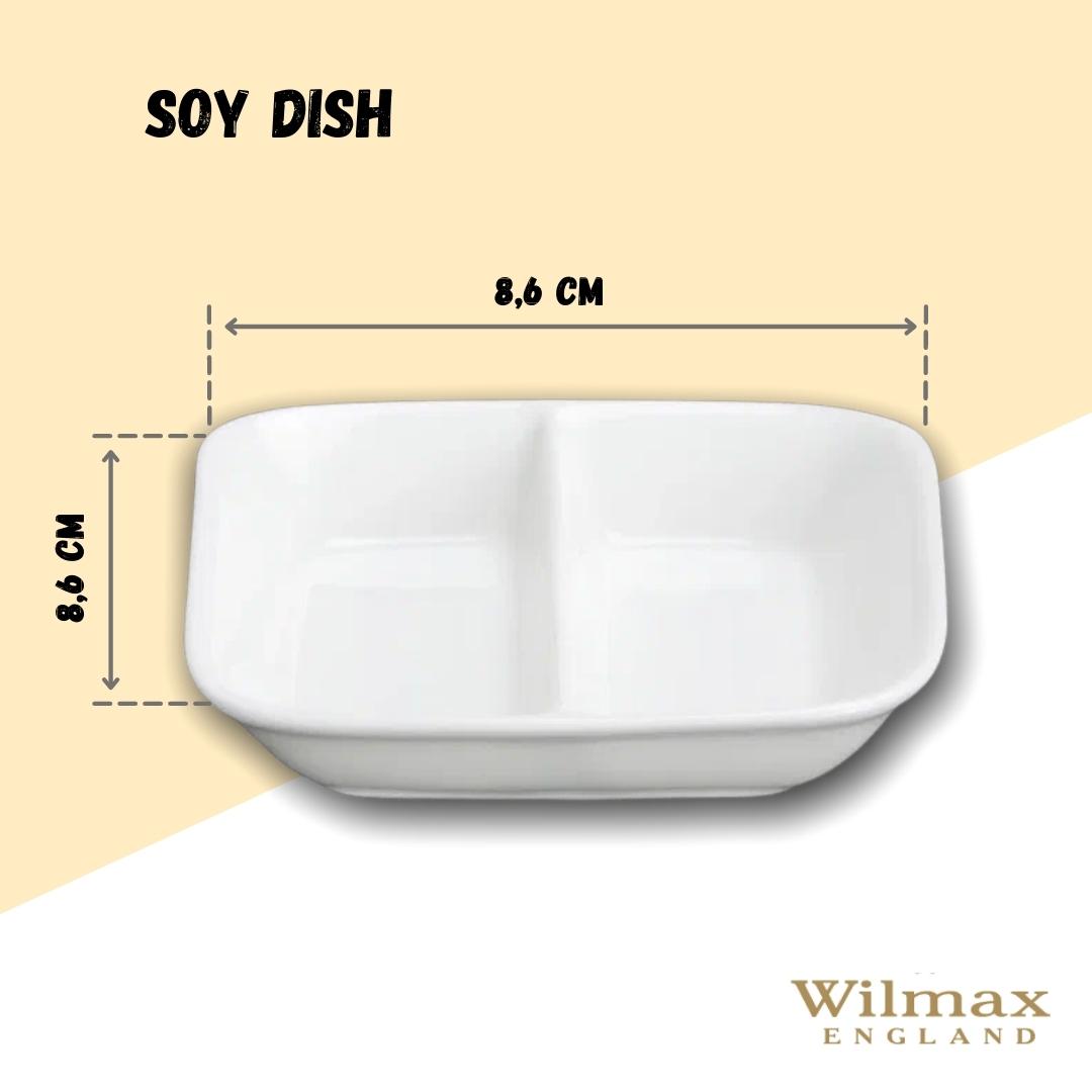 Rectangle White Soy Dish 3.25