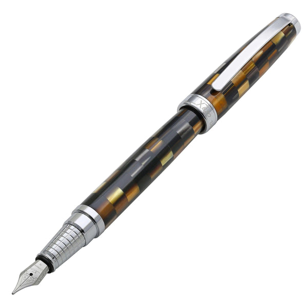 Urbanite Acrylic & Brass Fountain Pen (Medium Nib) - Woody Brown - Gifts for You 'n Me
