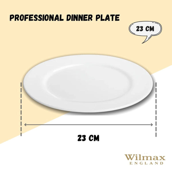 Professional Rolled Rim White Dinner Plate 9