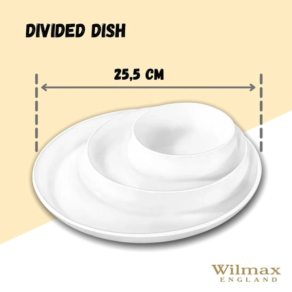 White Divided Dish 10