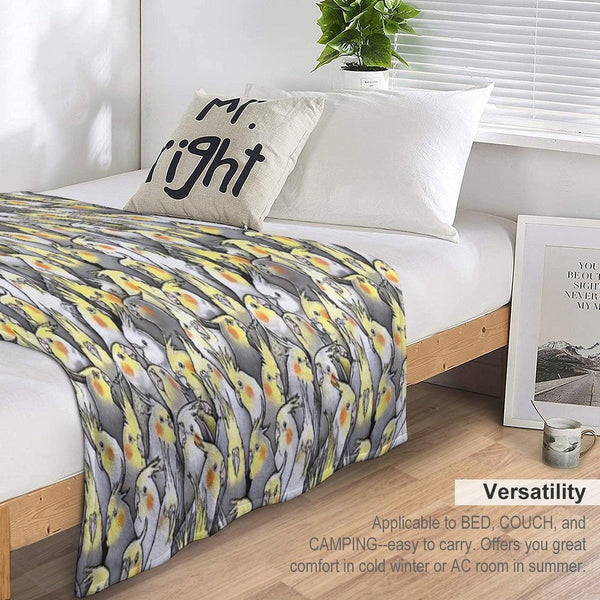 Cockatiels Galore Throw Blanket