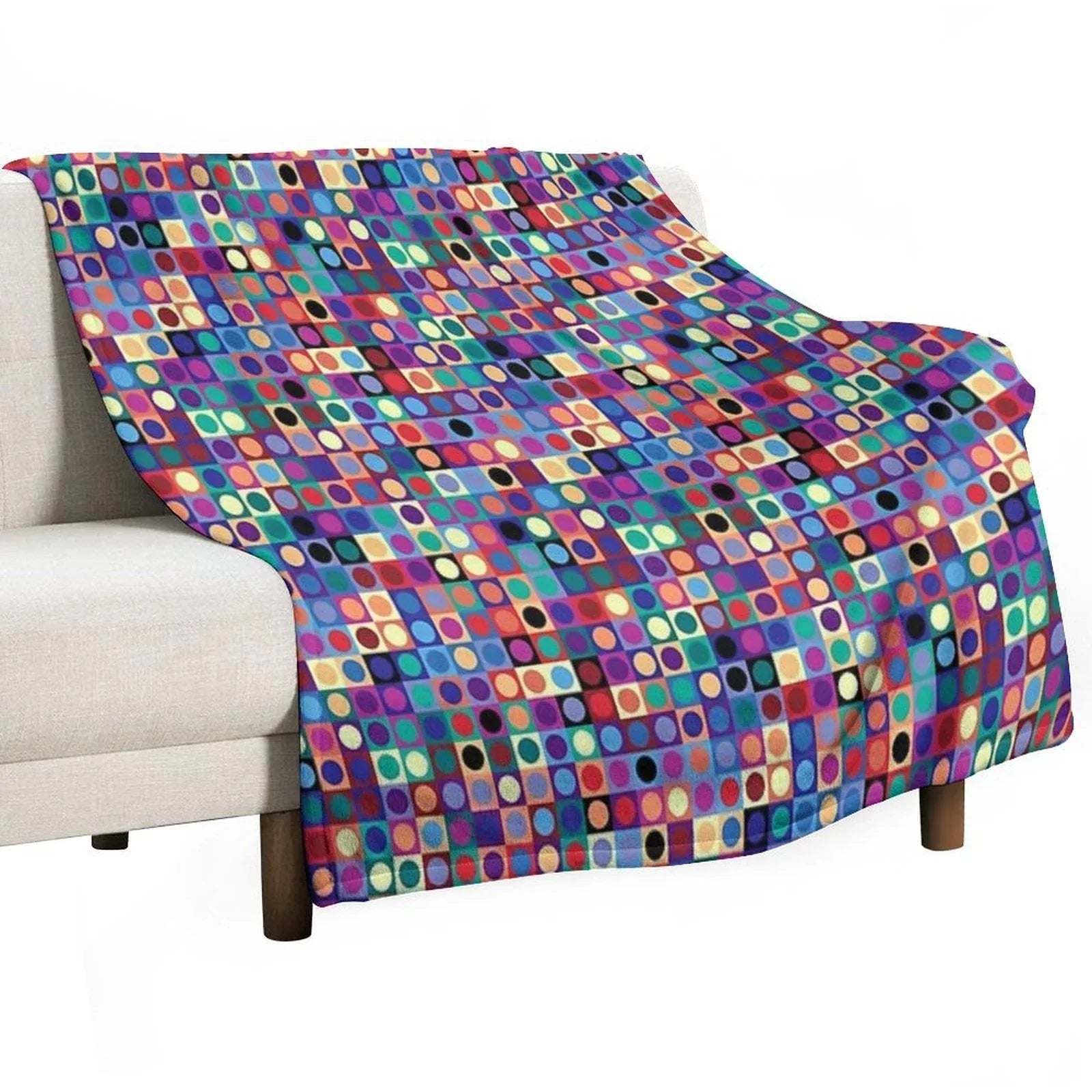 Vasarely Inspired Throw Blanket