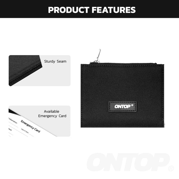 Bifold Zipper Wallet Card Holder