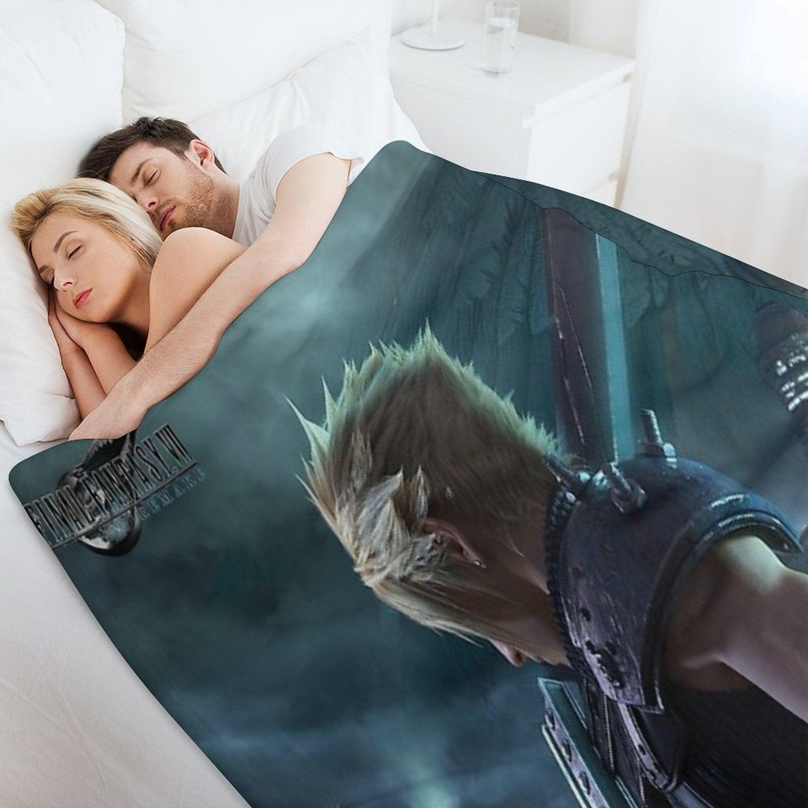 Cloud Final Fantasy VII Remake Throw Blanket