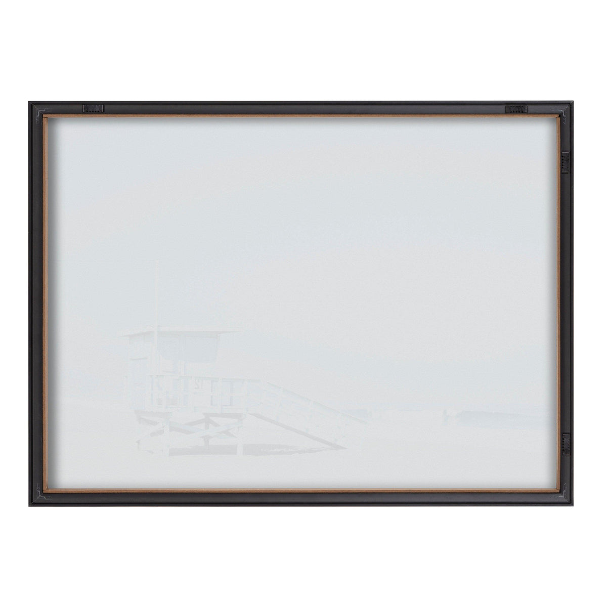 Blake Pale Blue Life Guard Tower Framed Printed Glass by Caroline Mint