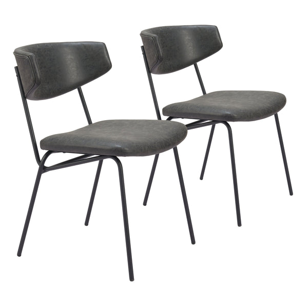 Charon Dining Chair (Set of 2) Vintage Black