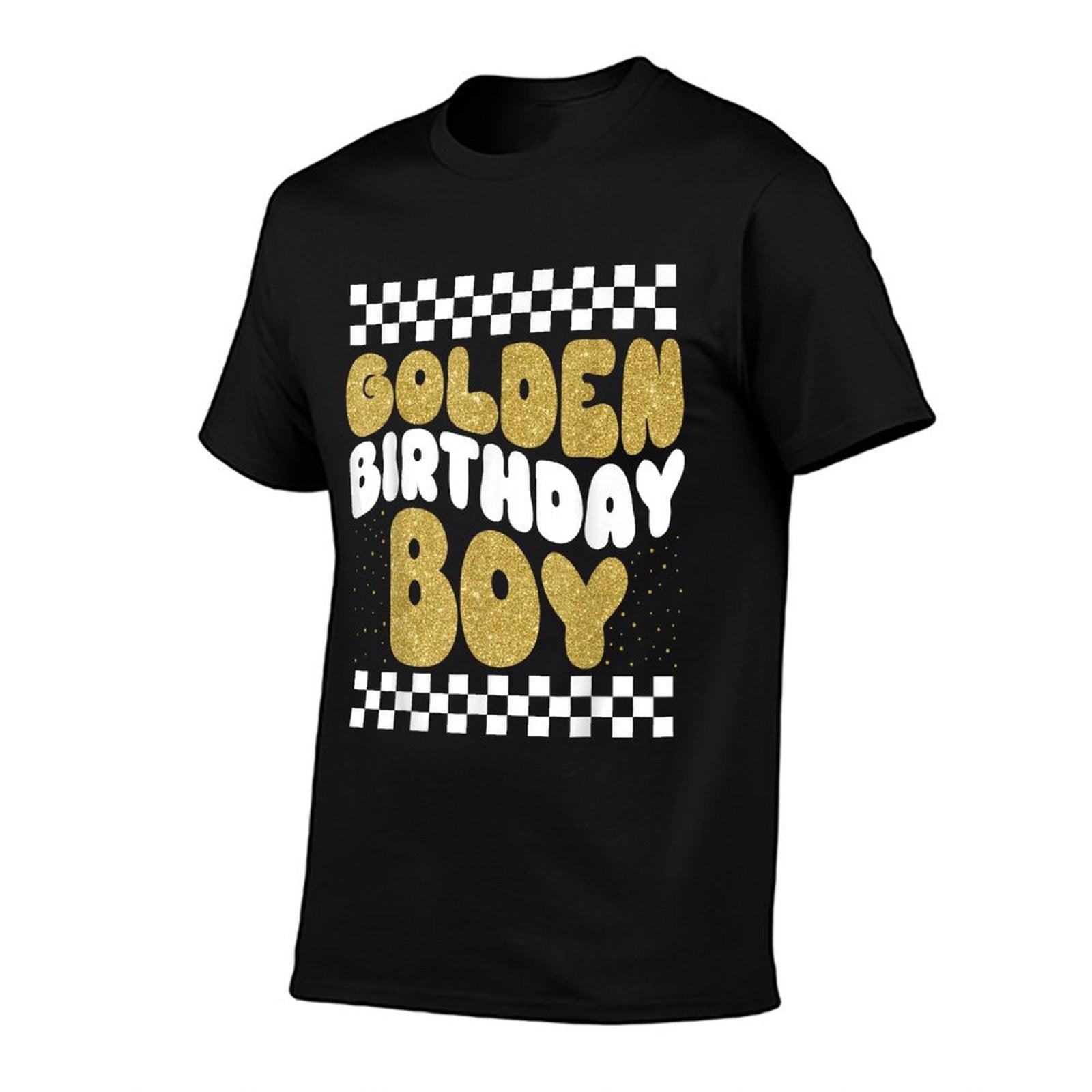 Golden Birthday Boys Bday Toddlers Birthday Party Decoration T-Shirt