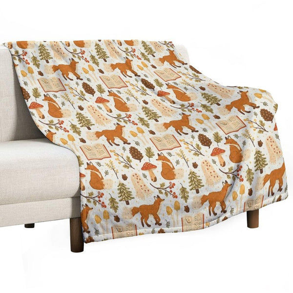 Cozy Winter Woodland All-season Throw Blanket