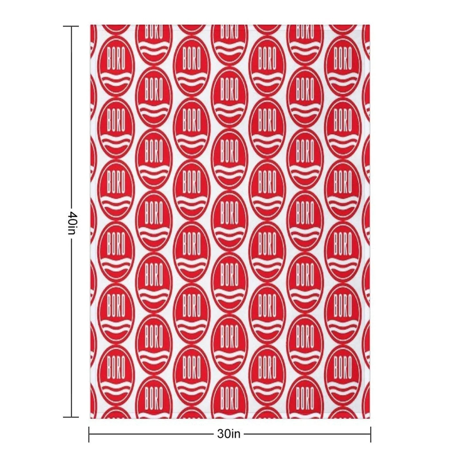 The Imperial Power of The Boro Red Throw Blanket