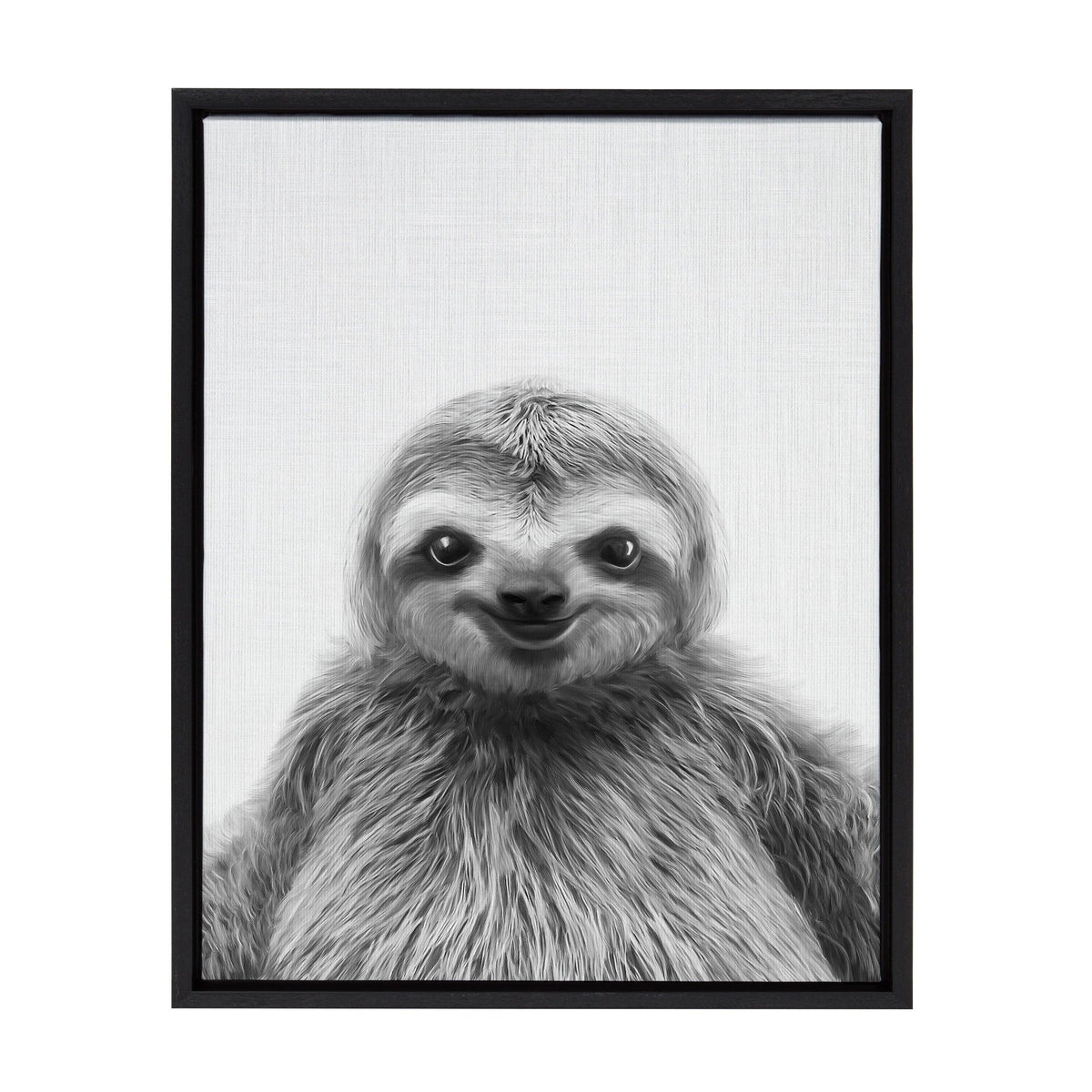 Sylvie Sloth Framed Canvas by Simon Te Tai
