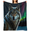 Timber Wolf And Winter Tundra Wrinkle-free Throw Blanket