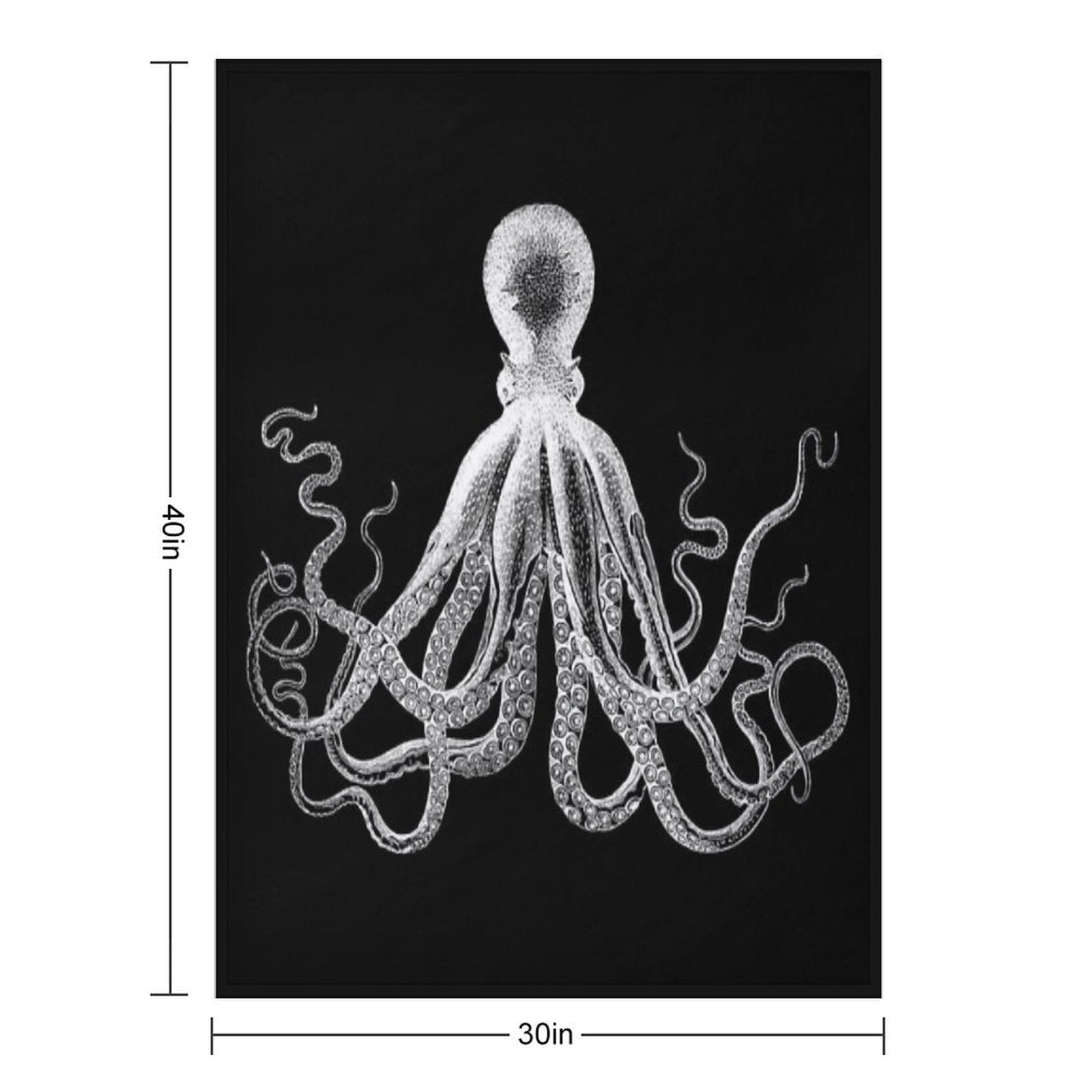 Octopus  Vintage Octopus  Tentacles  Sea Creatures  Nautical  Ocean  Sea  Beach  Black And White Comfort Throw Blanket