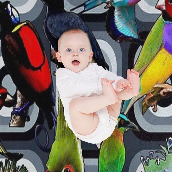 BIRDS RETRO Lightweight Throw Blanket