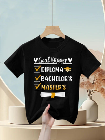 Goal Digger Master's Degree Graduation Diploma Bachelors Kids T-Shirt