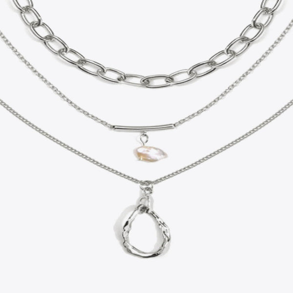 Want To Know You Better - Silver Triple-Layered Necklace