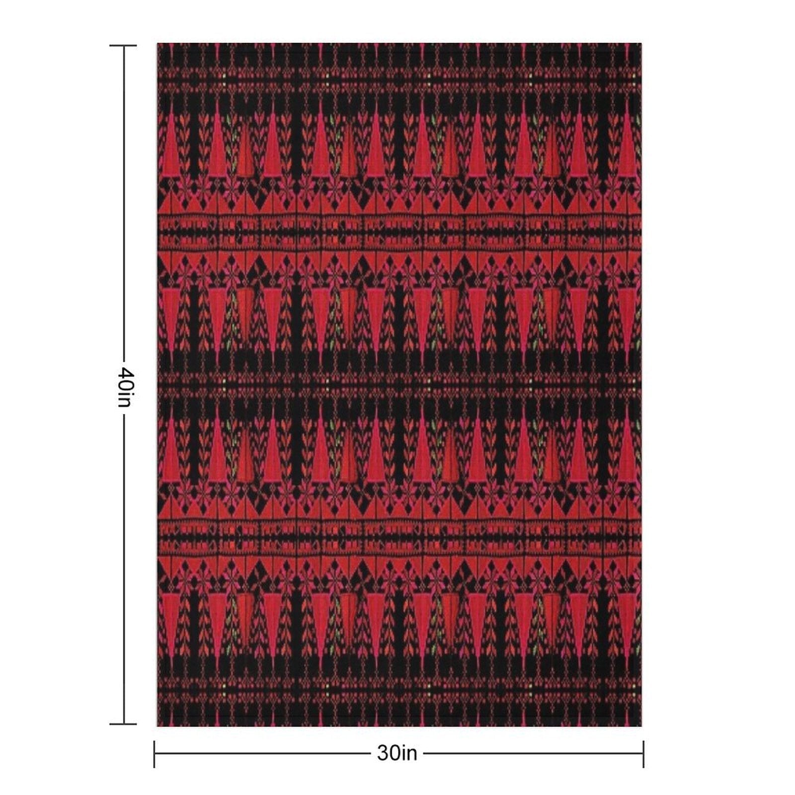 Palestinian Red Trees Durable Throw Blanket