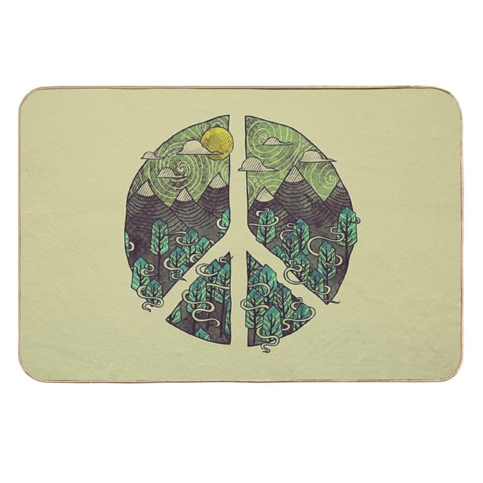 Peaceful Landscape  Slip-Resistant Bath Mat