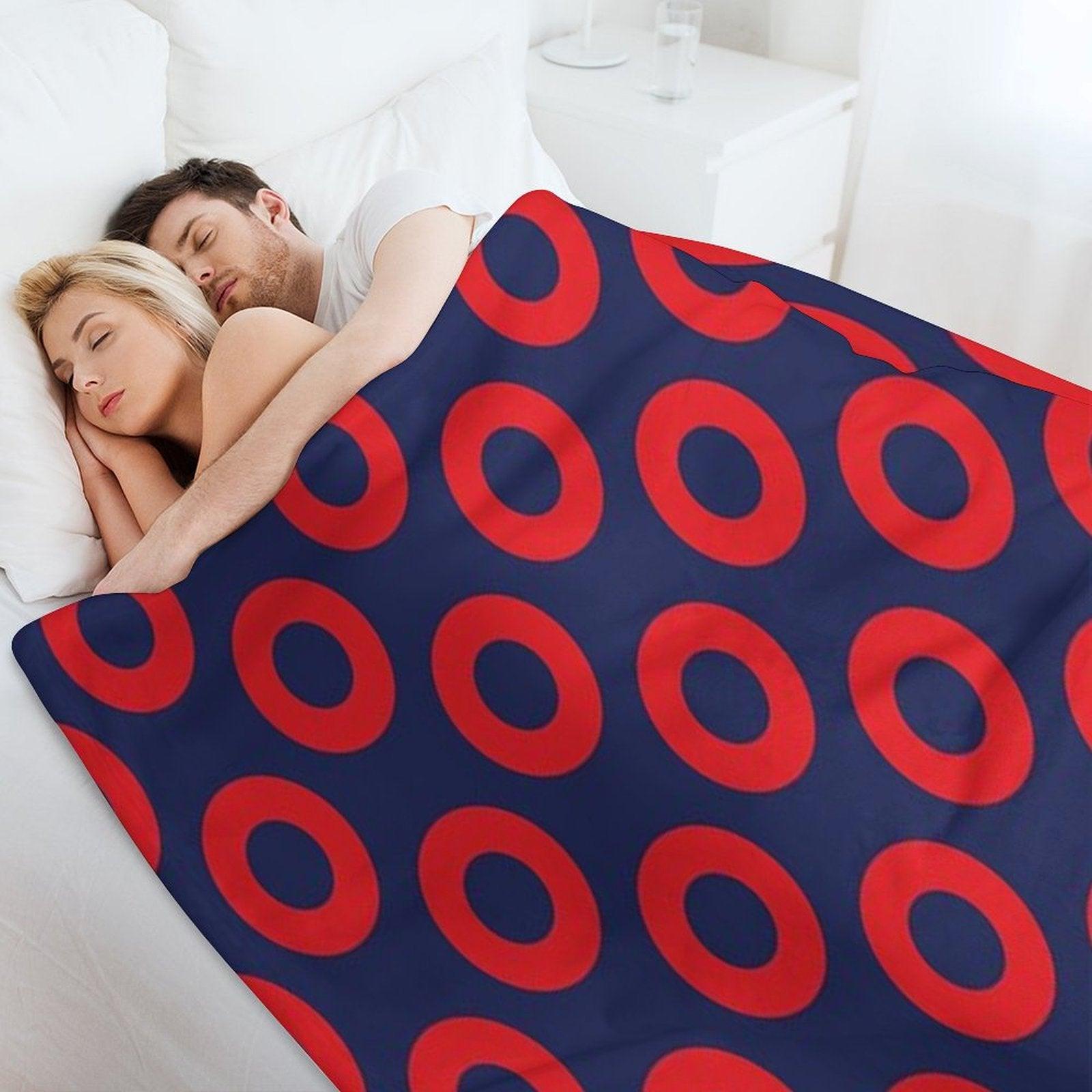 Fishman Doughnut Phish Pattern by Custeez Throw Blanket