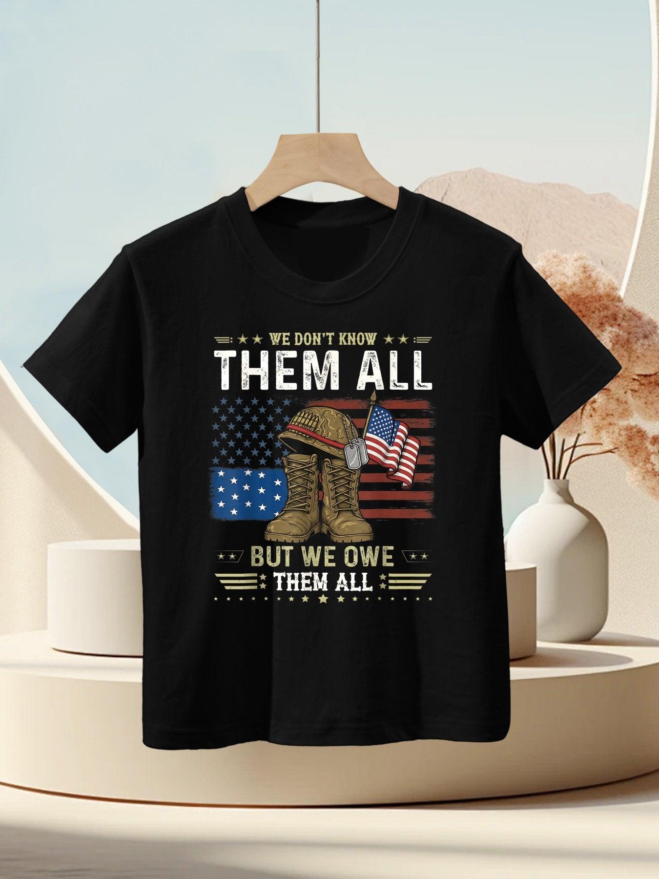 We Owe Them All Partiotic Veterans Day Memorial Day Kids T-Shirt