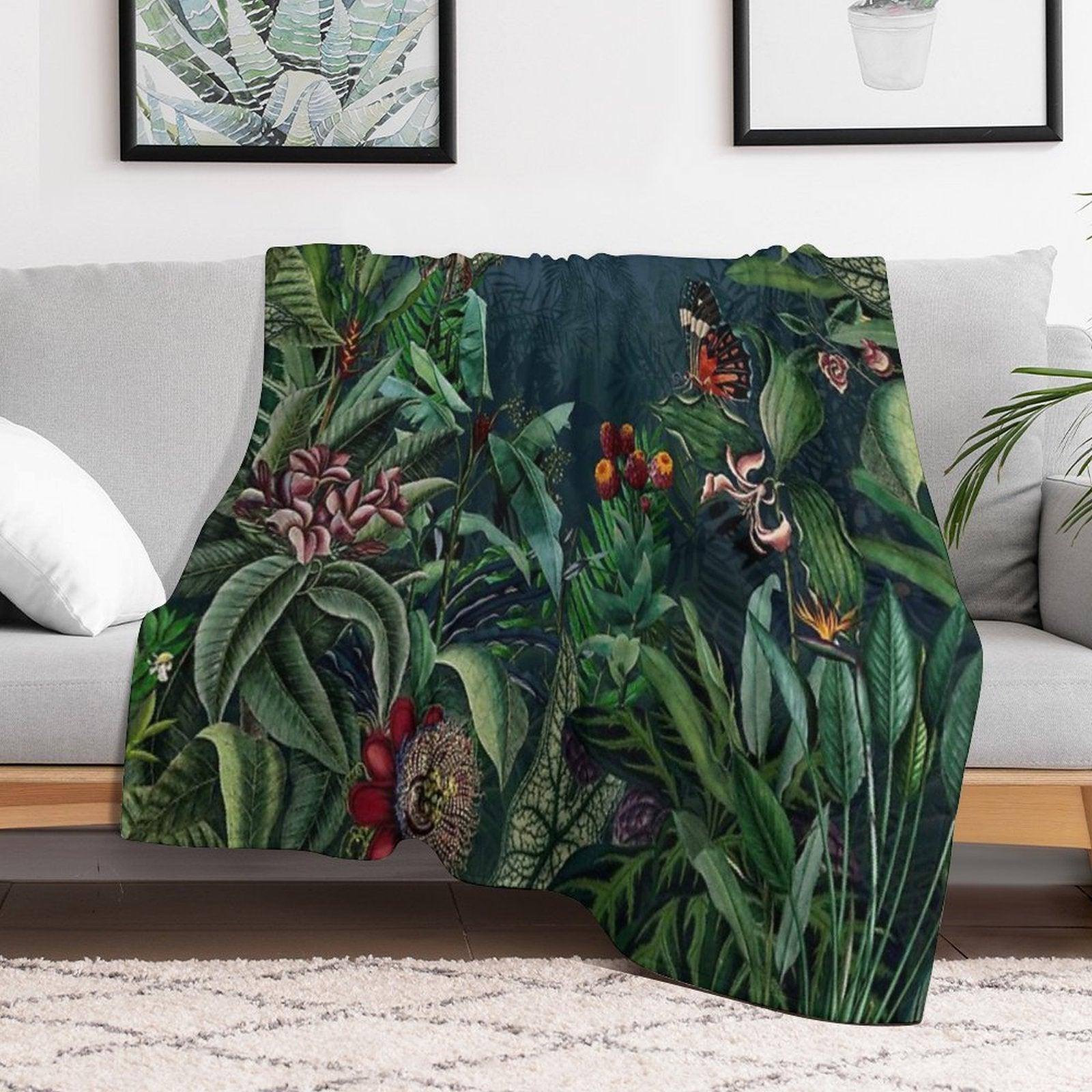 Midnight Rainforest I Throw Blanket