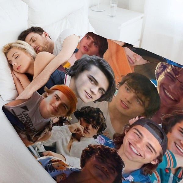 Charlie Gillespie Photo Collage Throw Blanket