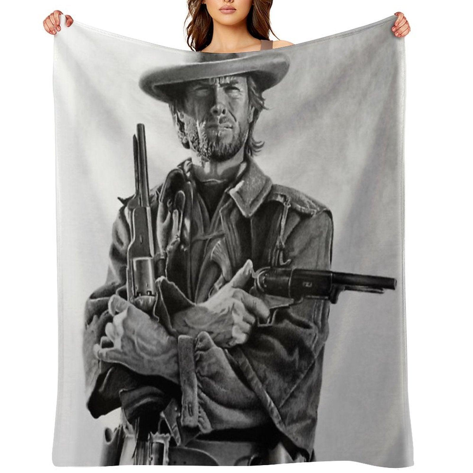 Clint Eastwood Josey Wales  Drawing Throw Blanket