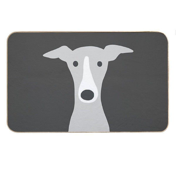 Greyhound  Italian Greyhound  Cute Whippet Dog Bath Mat