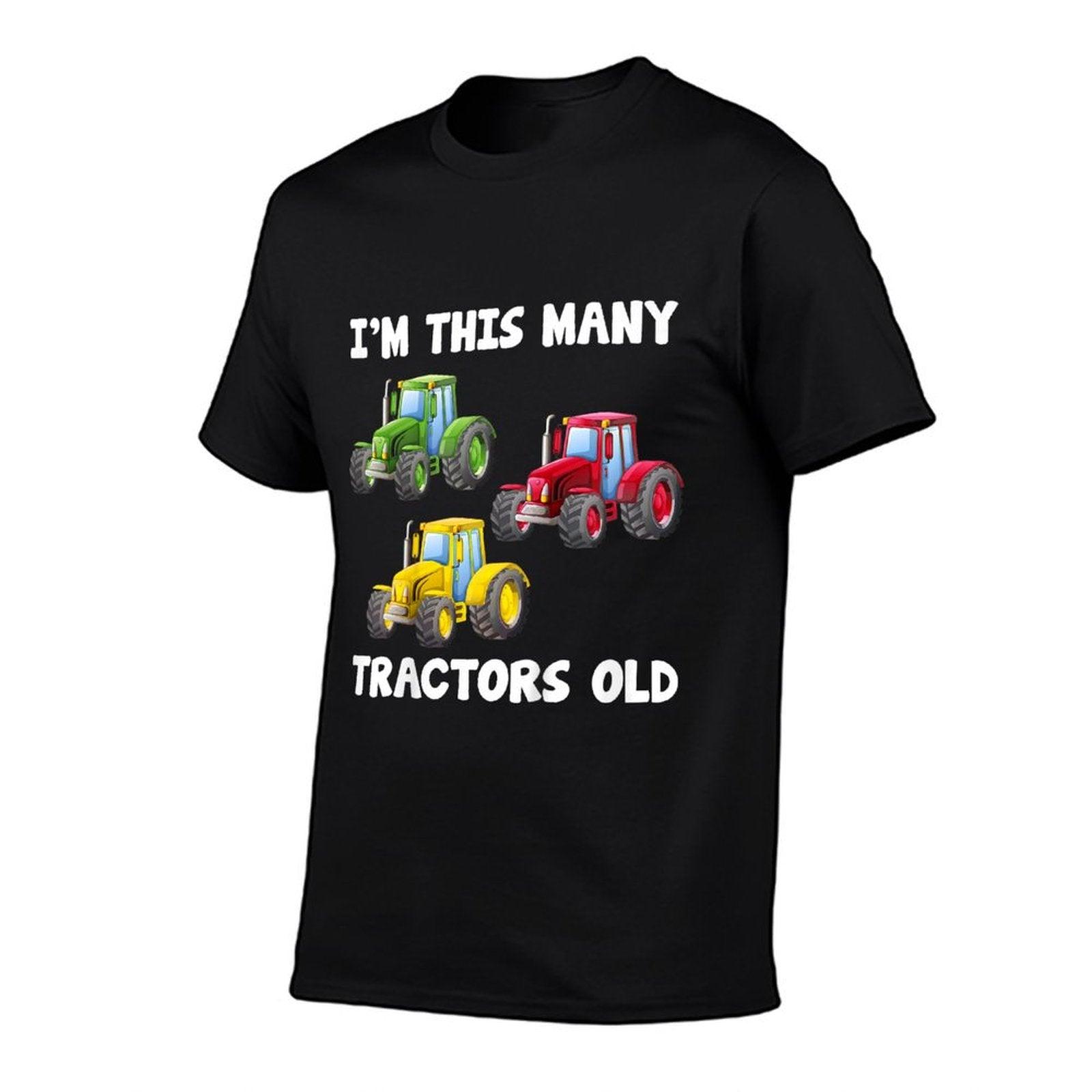 Kids 3 Year Old Boy Tractors Old 3rd Birthday Farm Tractor Trucks T-Shirt