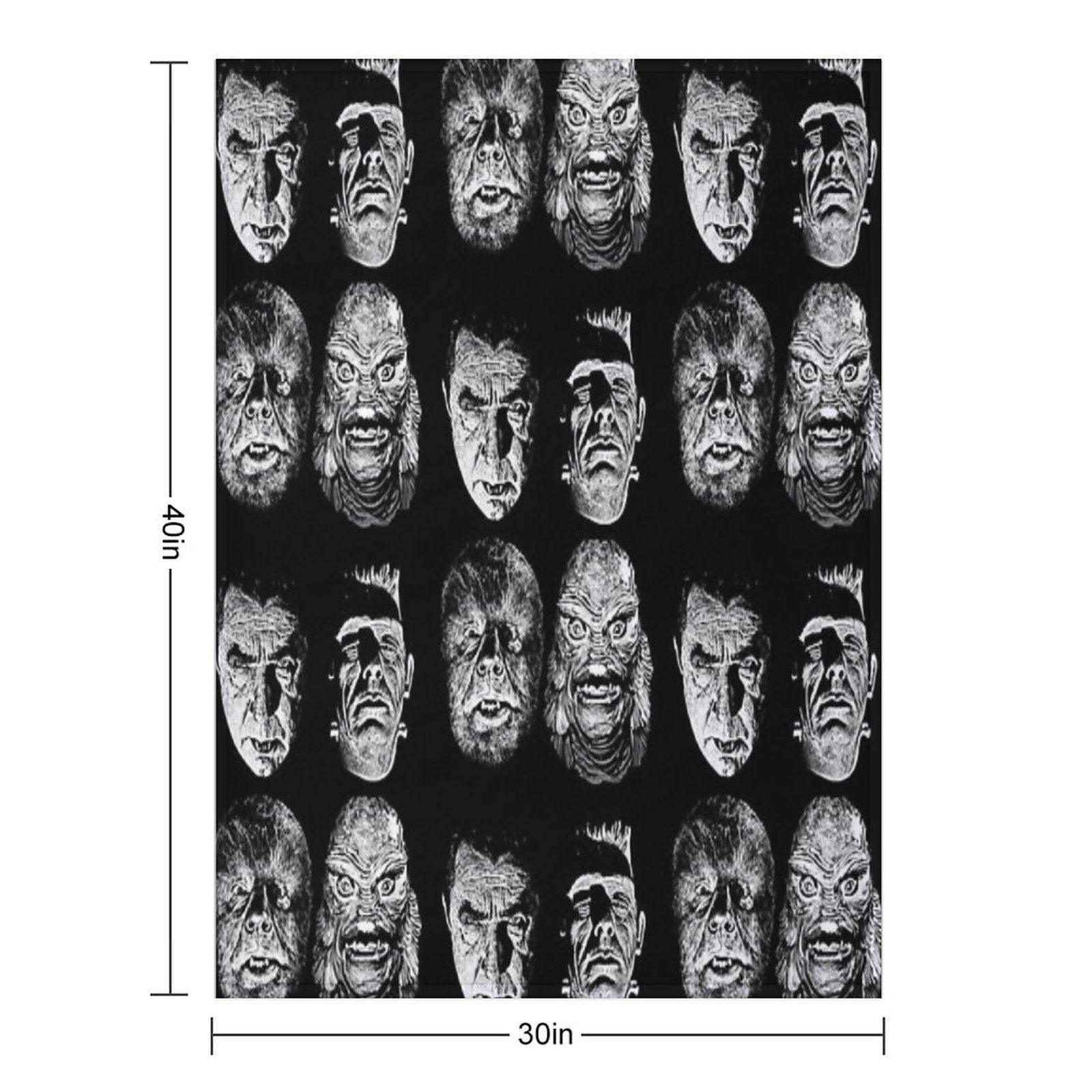 Universal Studios, Monsters, Monster Mash, Dracula, Wolfman, Frankenstein, Creature Throw Blanket