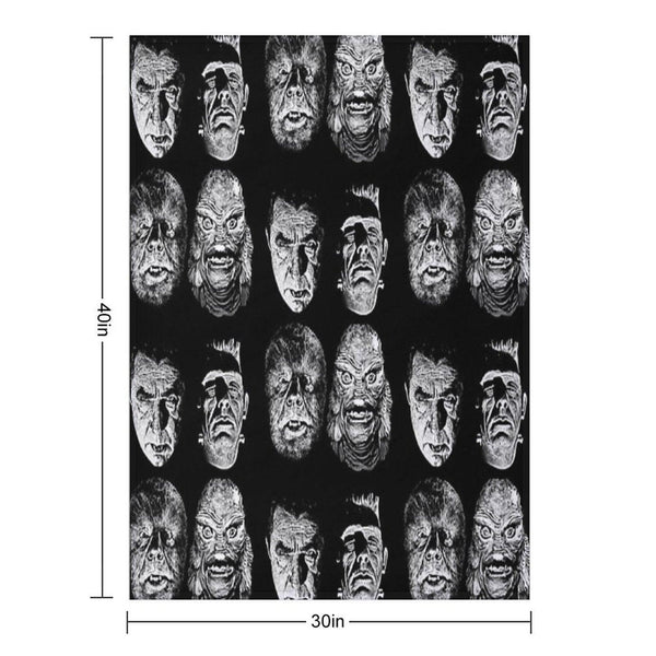 Universal Studios, Monsters, Monster Mash, Dracula, Wolfman, Frankenstein, Creature Throw Blanket