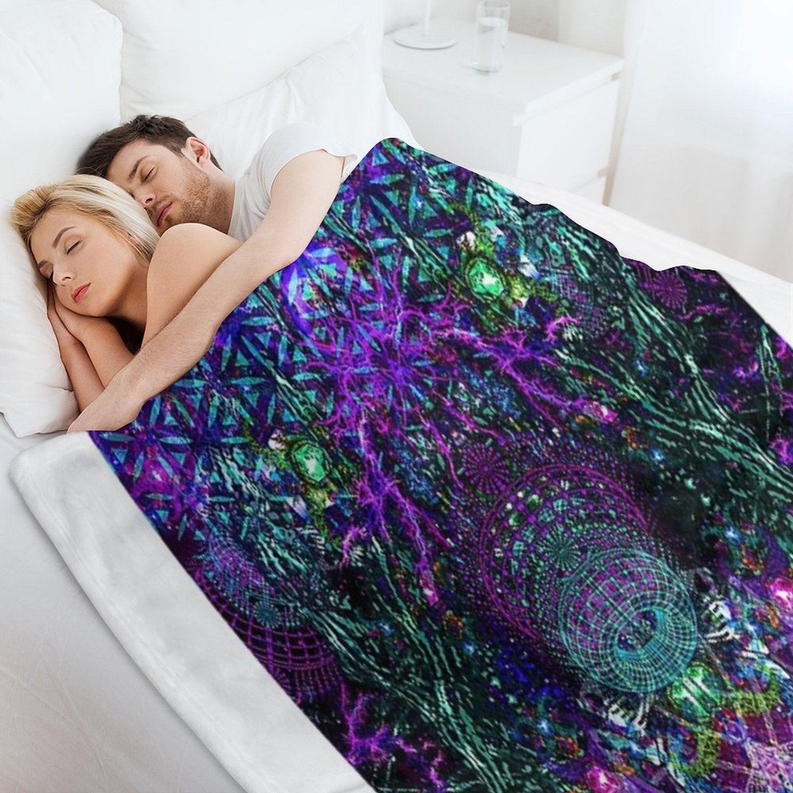 Hands To The Cosmos Throw Blanket