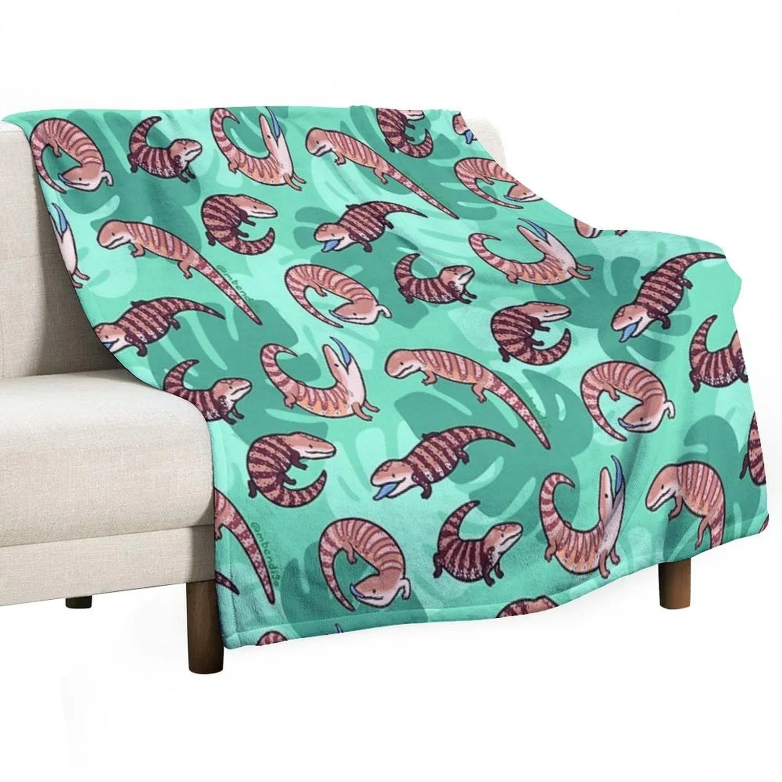 Blue Tongue Skink Throw Blanket