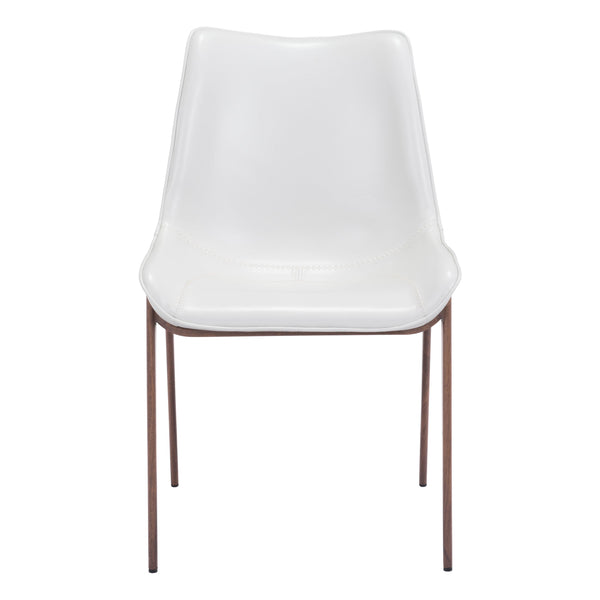 Magnus Dining Chair (Set of 2) White & Walnut