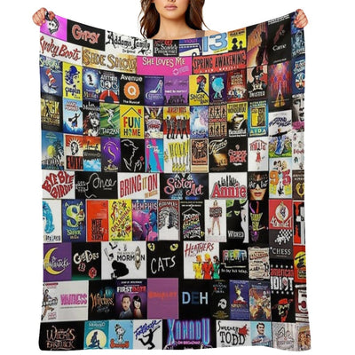 Musical Collage Shrink-resistant Throw Blanket