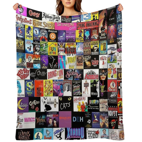 Musical Collage Shrink-resistant Throw Blanket