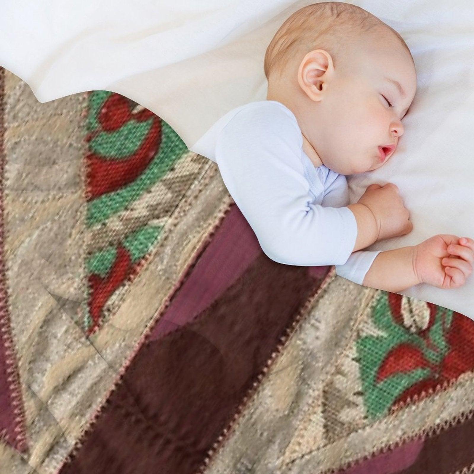 Stitched Fabric Union Jack British Flag Throw Blanket